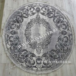 Ковер Турция Для Гостиной Дизайн 94 Серый Круг