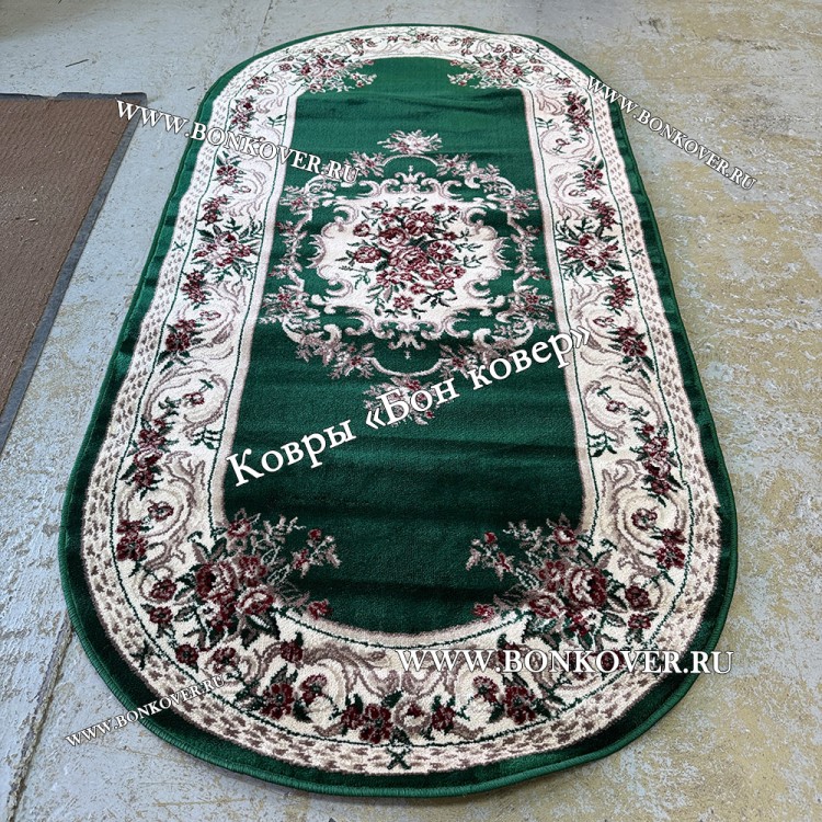 Ковер Лайт Карпет New Дизайн 61 Зеленый Овал