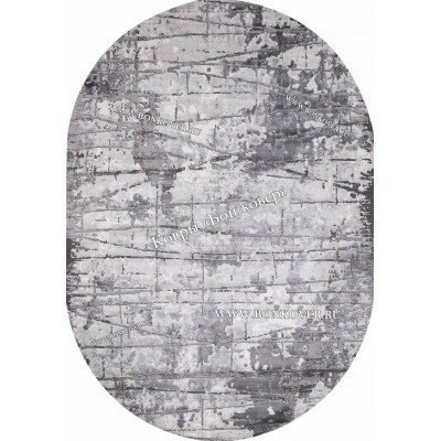 Абстрактный ковер дизайн 77 Серый овал